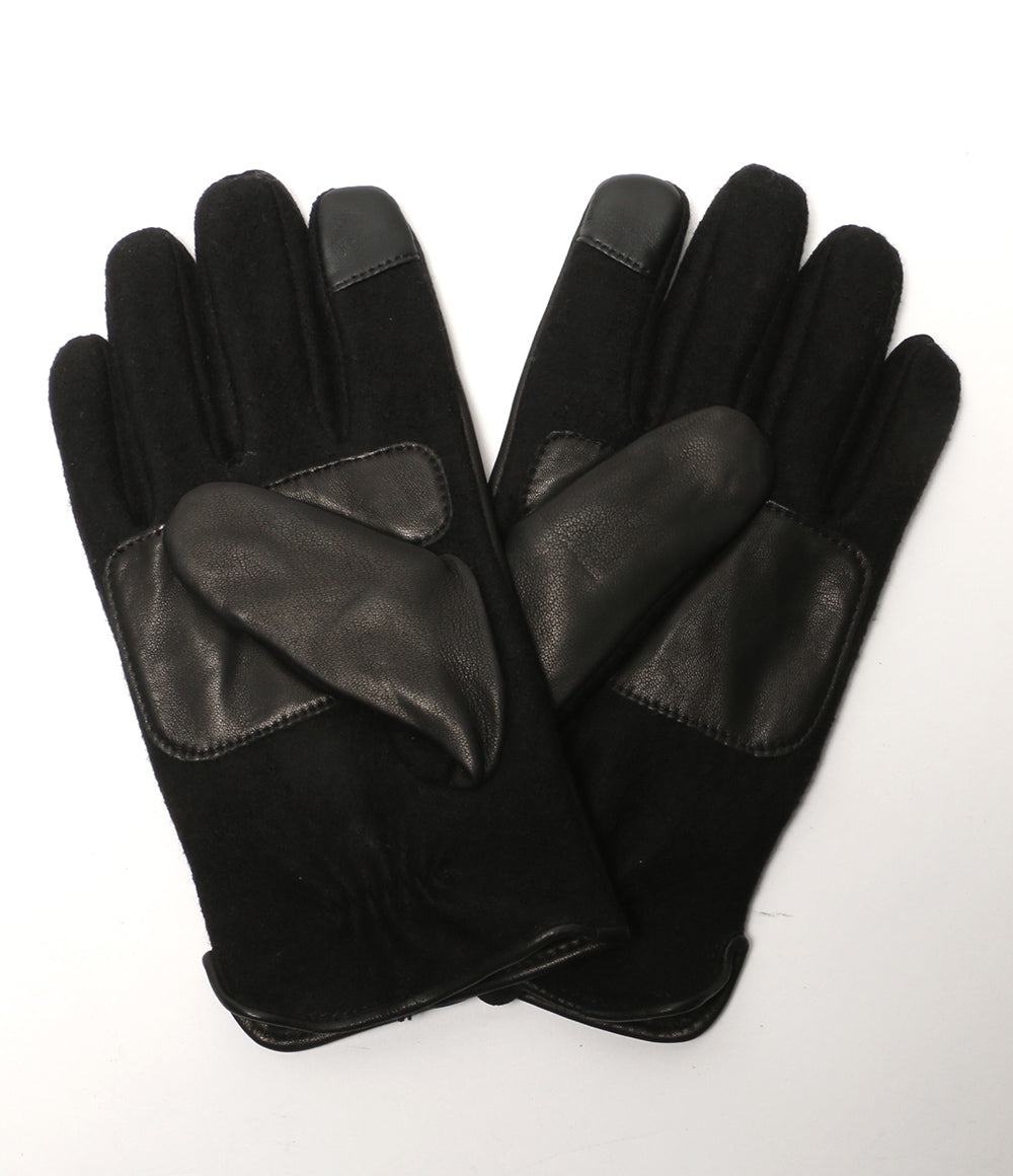 美品 POLO RALPH LAUREN 手袋 インシュレイテッド シープスキン パネルドタッチ グローブ メンズ ポロ・ラルフローレン