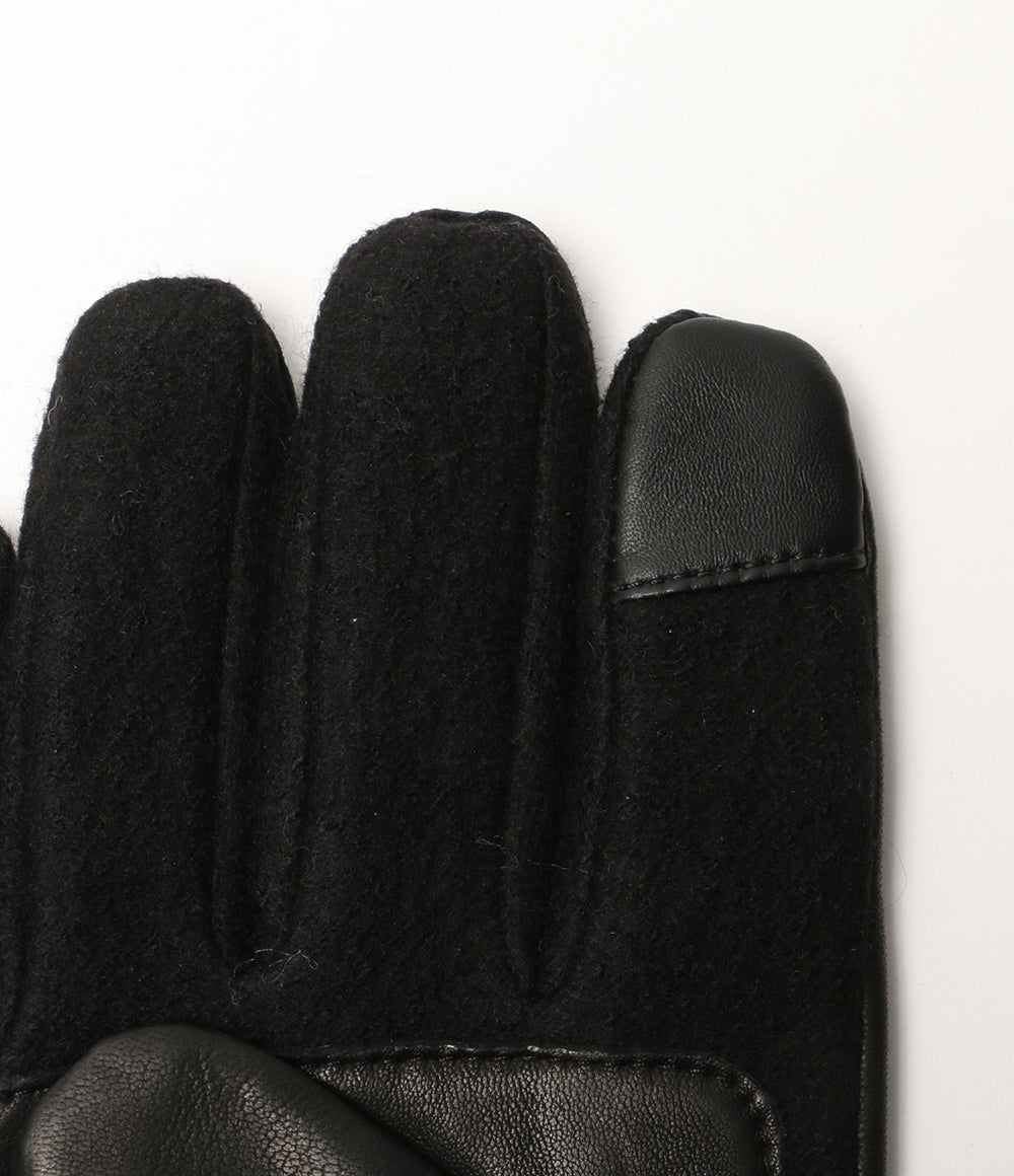 美品 POLO RALPH LAUREN 手袋 インシュレイテッド シープスキン パネルドタッチ グローブ メンズ ポロ・ラルフローレン