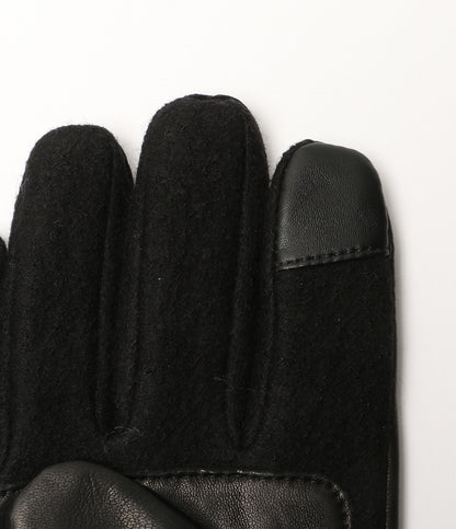 美品 POLO RALPH LAUREN 手袋 インシュレイテッド シープスキン パネルドタッチ グローブ メンズ ポロ・ラルフローレン