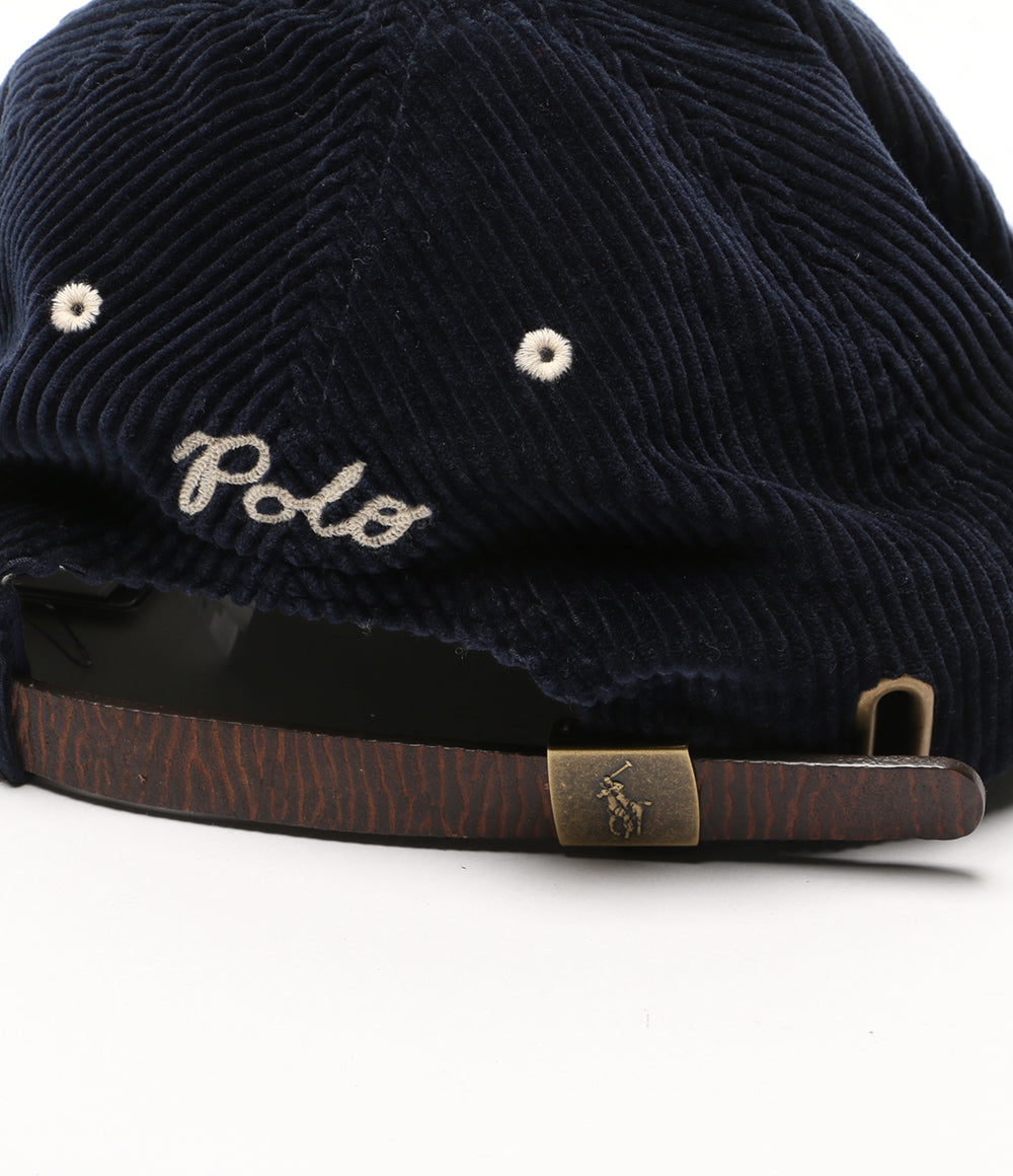美品 POLO RALPH LAUREN NYパッチ コーデュロイ ボールキャップ メンズ