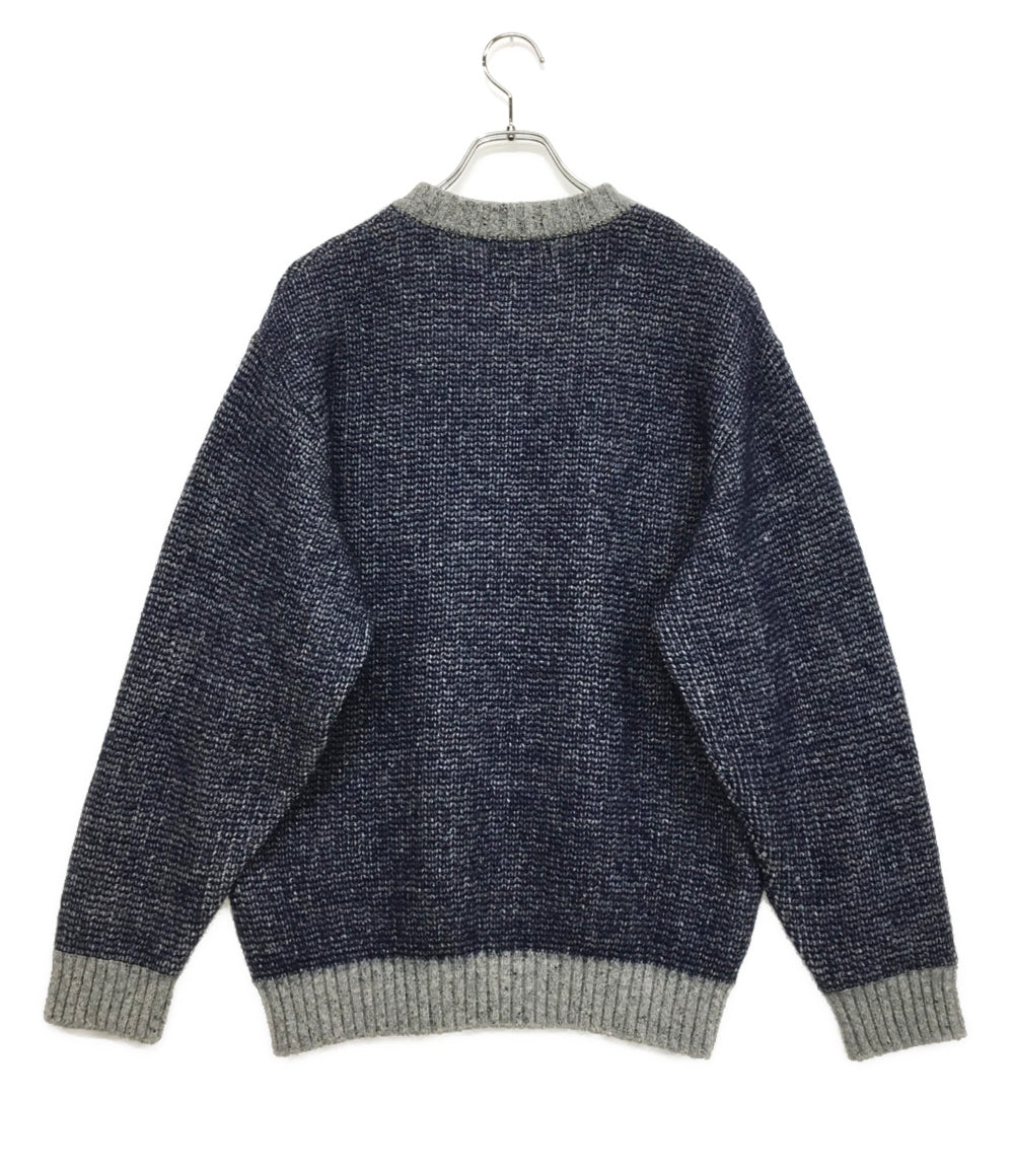 BEAMS PLUS ニット 25FW Crew Inlay Mohair Wool Silk メンズ SIZE M ビームスプラス