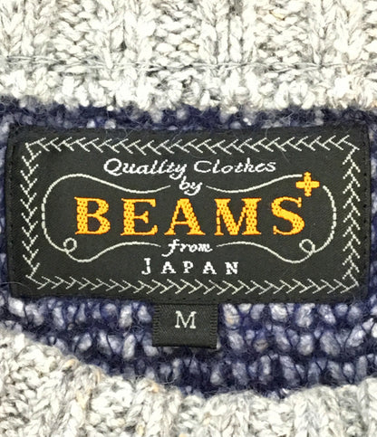 BEAMS PLUS ニット 25FW Crew Inlay Mohair Wool Silk メンズ SIZE M ビームスプラス