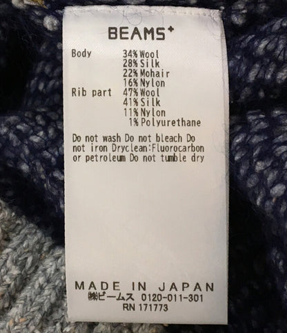 BEAMS PLUS ニット 25FW Crew Inlay Mohair Wool Silk メンズ SIZE M ビームスプラス