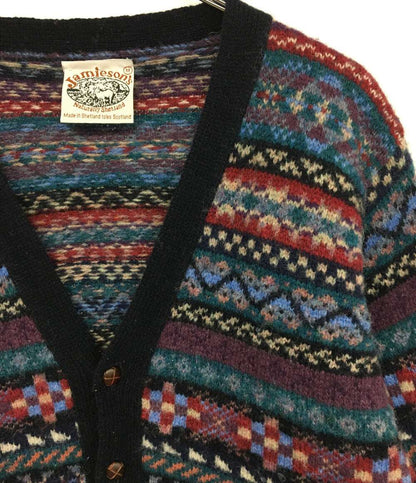 jamieson's ジャミーソンズカーディガン フェアアイル柄 ウール メンズ SIZE M