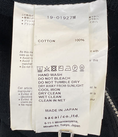 sacai パーカー 19-01927 コットン 1 BLK メンズ SIZE １ サカイ