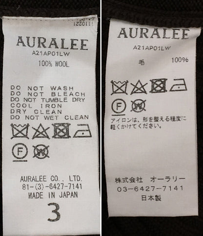 AURALEE ニット ウール ブラウン 21AW A21AP01LW メンズ SIZE ３ オーラリー