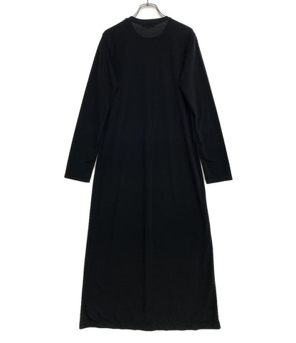 WORK SHOP Yohji Yamamoto ワークショップヨウジヤマモト 花プリント長袖ワンピース レディース SIZE -