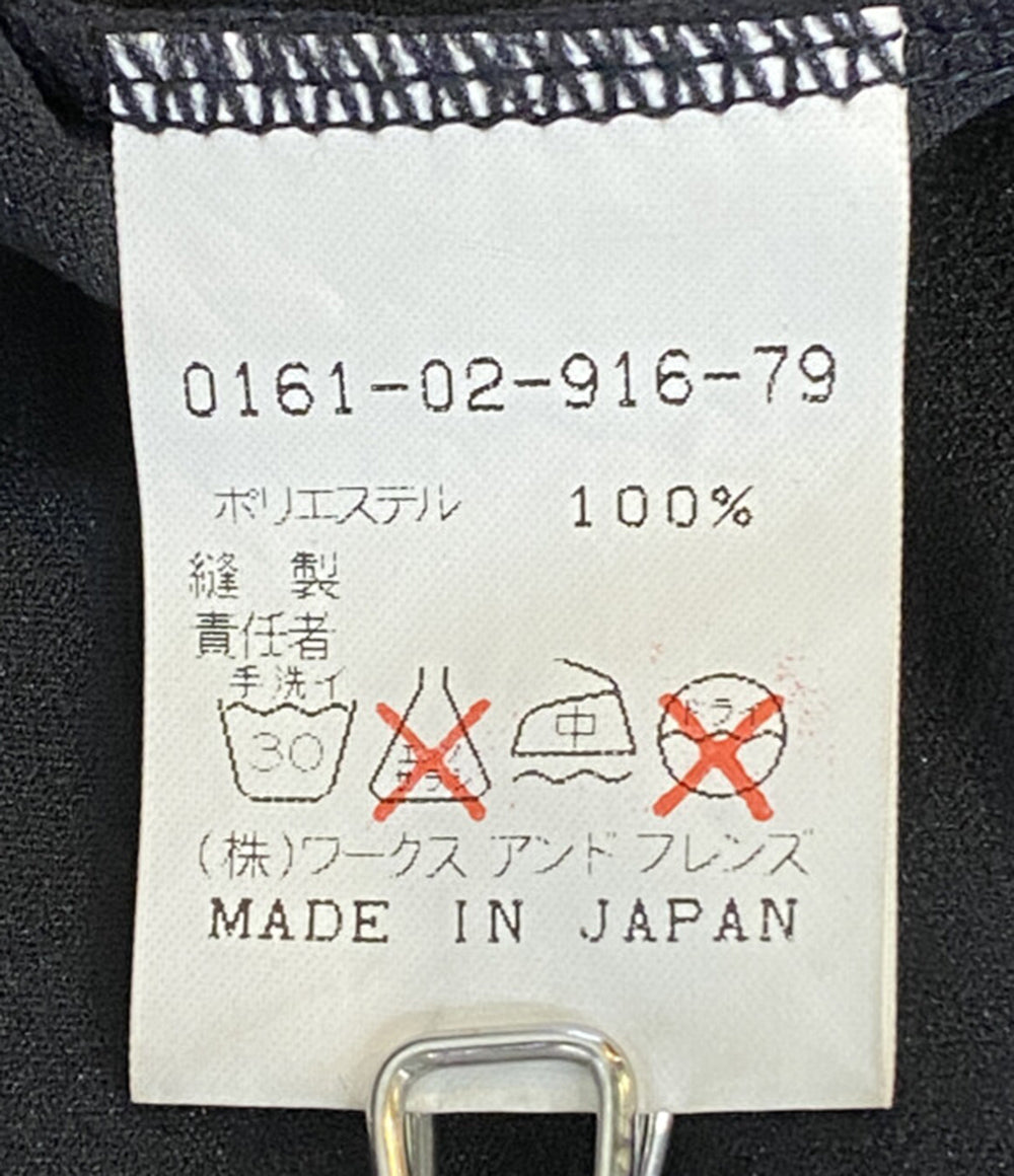 WORK SHOP Yohji Yamamoto ワークショップヨウジヤマモト 花プリント長袖ワンピース レディース SIZE -