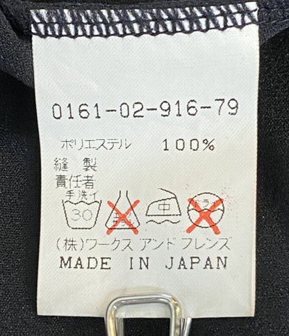 WORK SHOP Yohji Yamamoto ワークショップヨウジヤマモト 花プリント長袖ワンピース レディース SIZE -