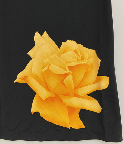 WORK SHOP Yohji Yamamoto ワークショップヨウジヤマモト 花プリント長袖ワンピース レディース SIZE -