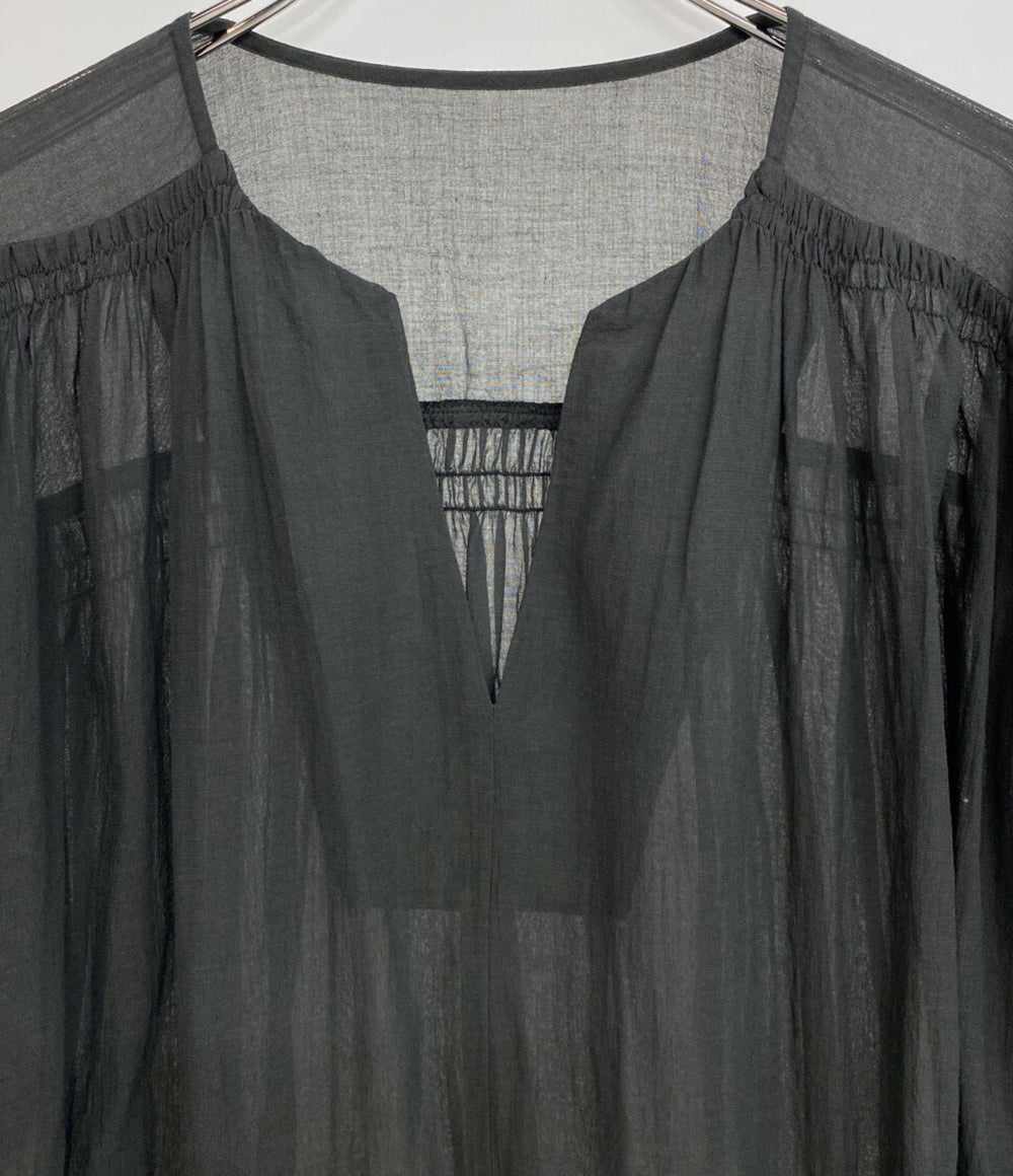 evam eva エヴァムエヴァ 九分袖ワンピース コットン e231t096 レディース SIZE -