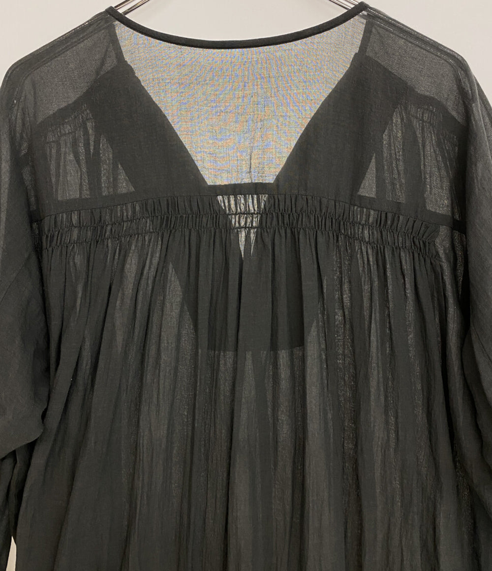 evam eva エヴァムエヴァ 九分袖ワンピース コットン e231t096 レディース SIZE -