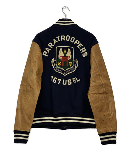 POLO RALPH LAUREN スタジャン レザースリーブベースボールジャケット メンズ SIZE L ポロ・ラルフローレン