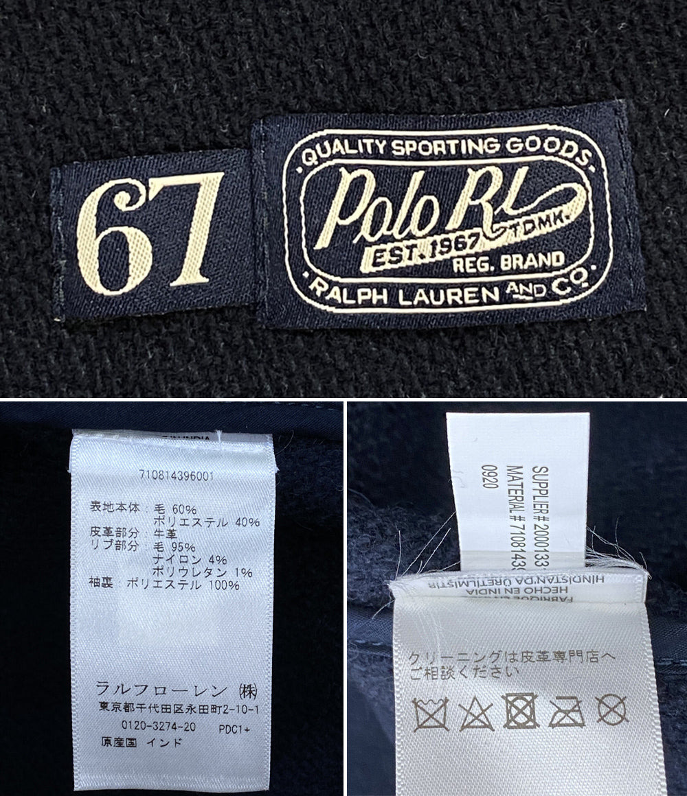 POLO RALPH LAUREN スタジャン レザースリーブベースボールジャケット メンズ SIZE L ポロ・ラルフローレン