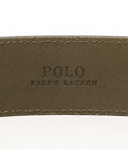 美品 POLO RALPH LAUREN ベルト W32 スウェード オリーブ ゴールドバックル メンズ ポロ・ラルフローレン