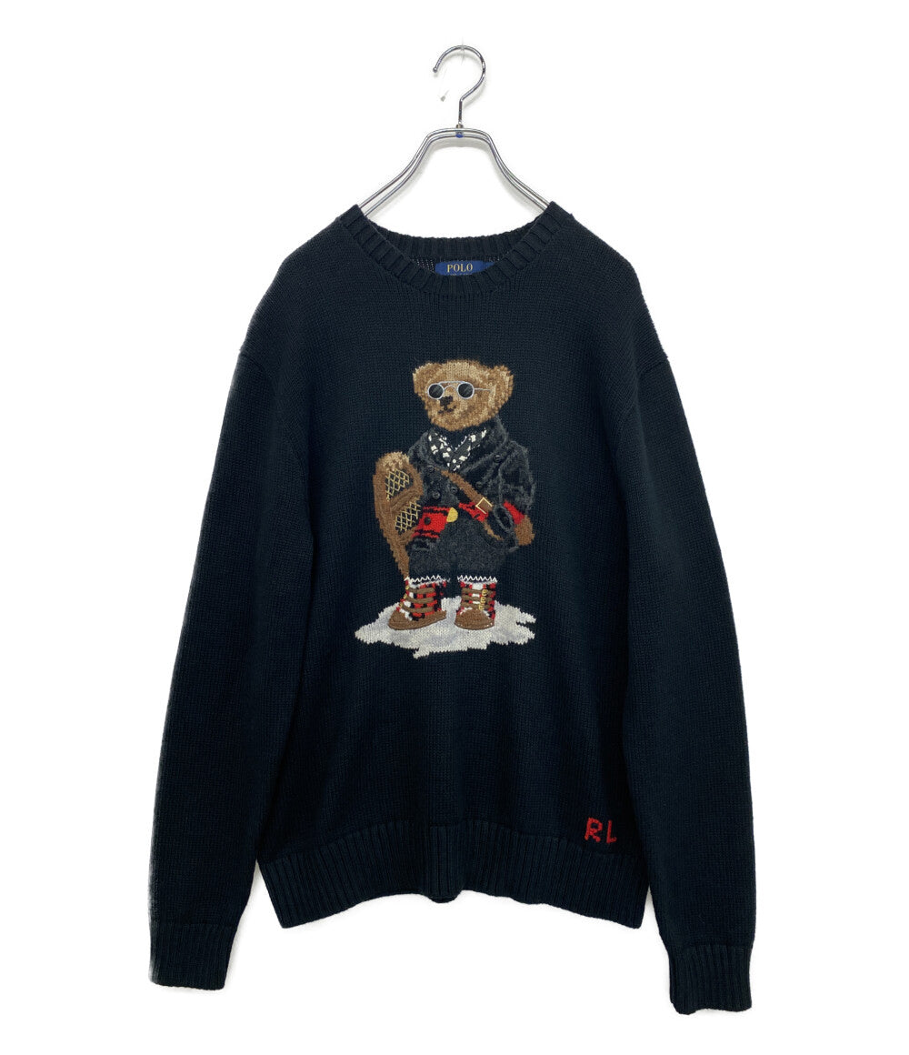 美品 POLO RALPH LAUREN ニット POLO BEAR SWEATER ポロベア ブラック