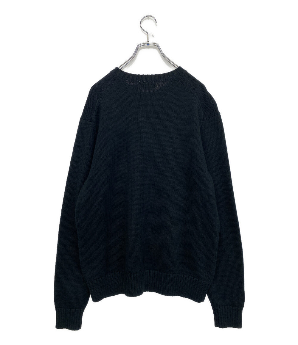 美品 POLO RALPH LAUREN ニット POLO BEAR SWEATER ポロベア ブラック メンズ SIZE L ポロ・ラルフローレン
