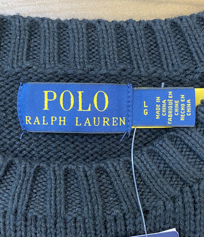 美品 POLO RALPH LAUREN ニット POLO BEAR SWEATER ポロベア ブラック メンズ SIZE L ポロ・ラルフローレン