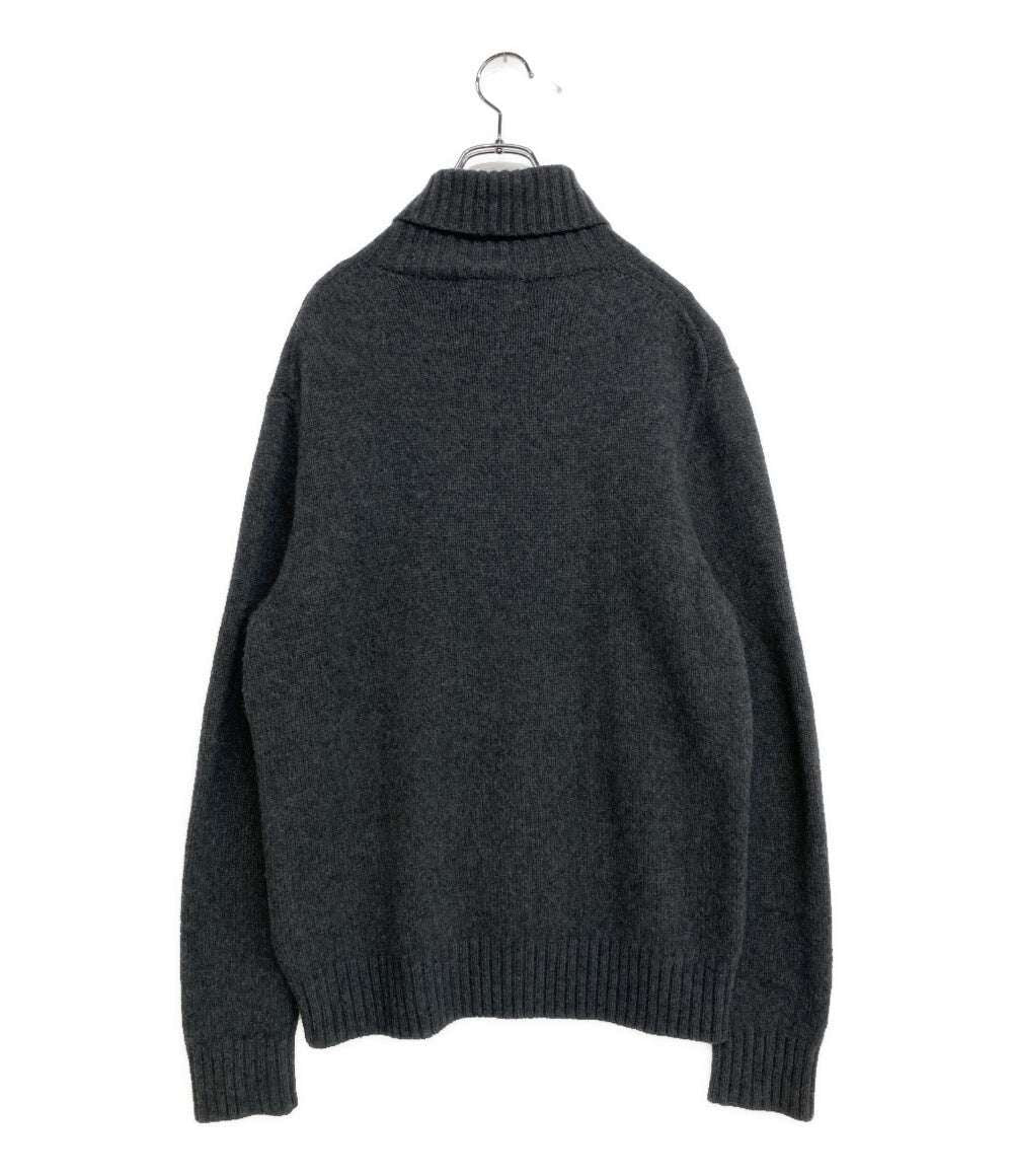 美品 POLO RALPH LAUREN ニット POLO BEAR TURTLENECK カシミア混 GRY 時計 メンズ SIZE L ポロ・ラルフローレン