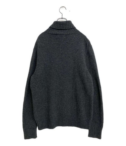美品 POLO RALPH LAUREN ニット POLO BEAR TURTLENECK カシミア混 GRY 時計 メンズ SIZE L ポロ・ラルフローレン