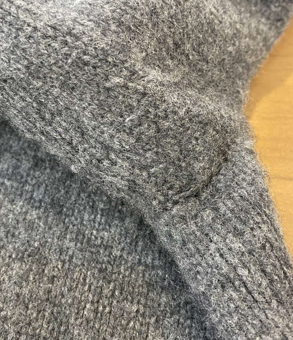 美品 POLO RALPH LAUREN ニット POLO BEAR TURTLENECK カシミア混 GRY 時計 メンズ SIZE L ポロ・ラルフローレン