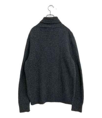 美品 POLO RALPH LAUREN ニット POLO BEAR TURTLENECK カシミア混 GRY 時計 メンズ SIZE L ポロ・ラルフローレン