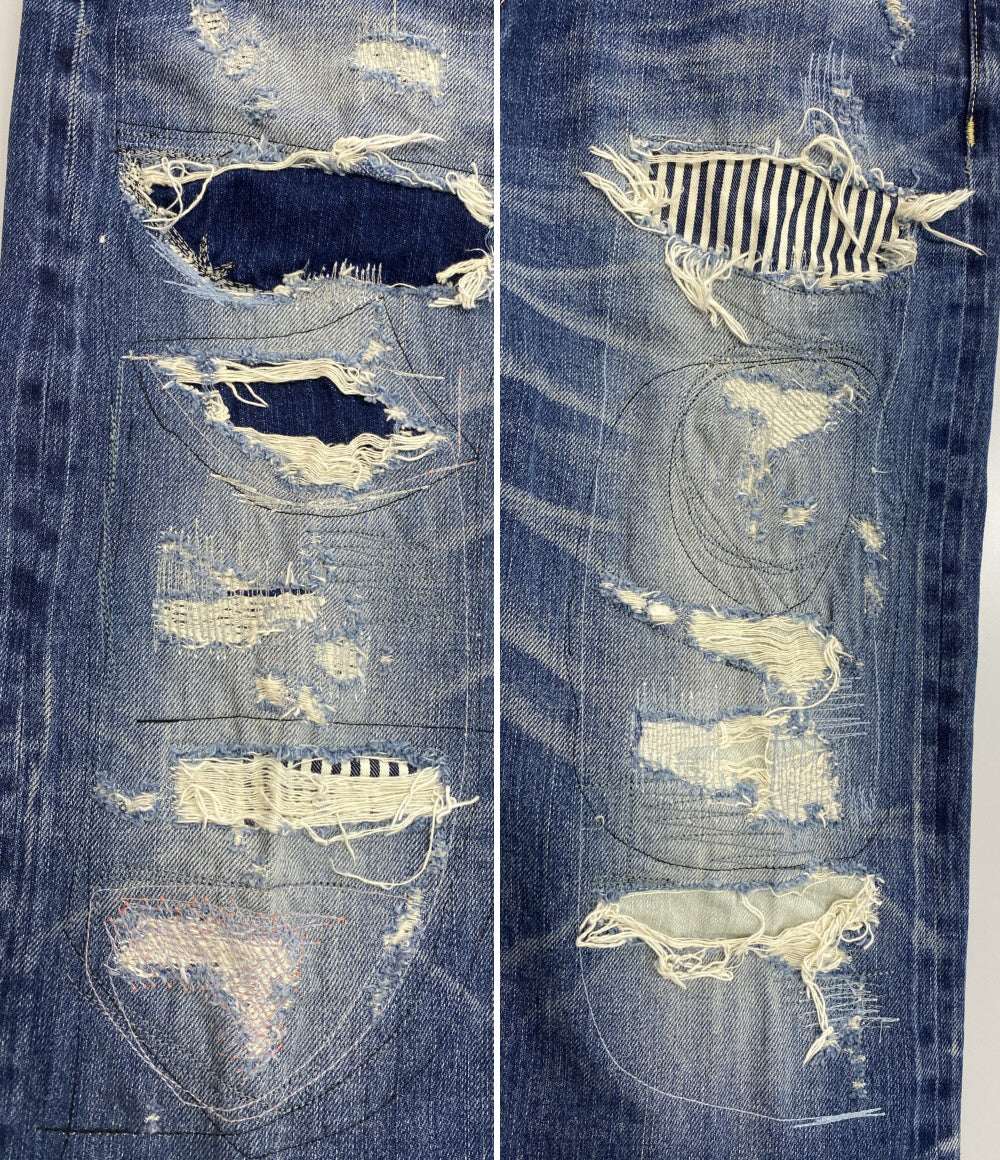 HYSTERIC GLAMOUR デニムスリムストレートパンツ 0241AP10 RSM加工 メンズ SIZE 34 ヒステリックグラマー