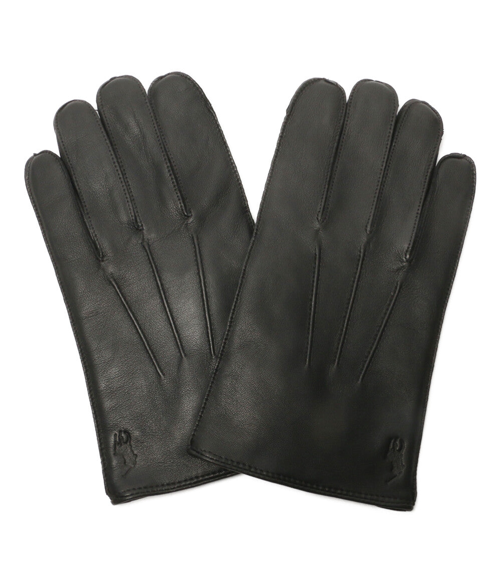 美品 POLO RALPH LAUREN 手袋 グローブ ブラック カシミヤ シープスキン メンズ SIZE M