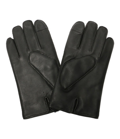 美品 POLO RALPH LAUREN 手袋 グローブ ブラック カシミヤ シープスキン メンズ SIZE M