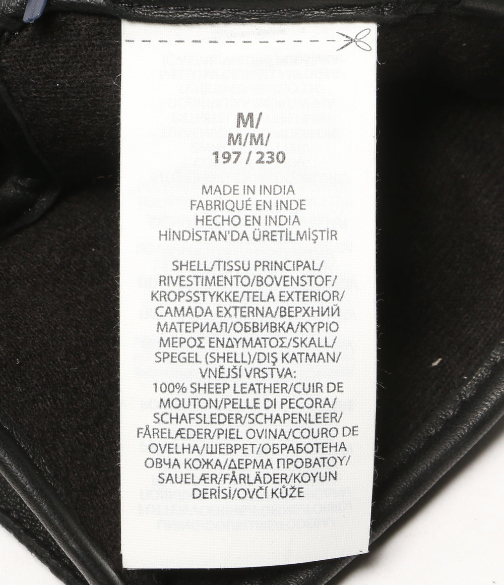 美品 POLO RALPH LAUREN 手袋 グローブ ブラック カシミヤ シープスキン メンズ SIZE M