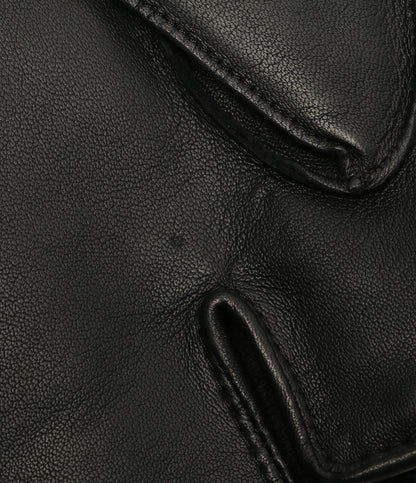 美品 POLO RALPH LAUREN 手袋 グローブ ブラック カシミヤ シープスキン メンズ SIZE M