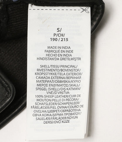美品 POLO RALPH LAUREN 手袋 ブラック ブラック カシミヤ シープスキン メンズ SIZE S ポロ・ラルフローレン