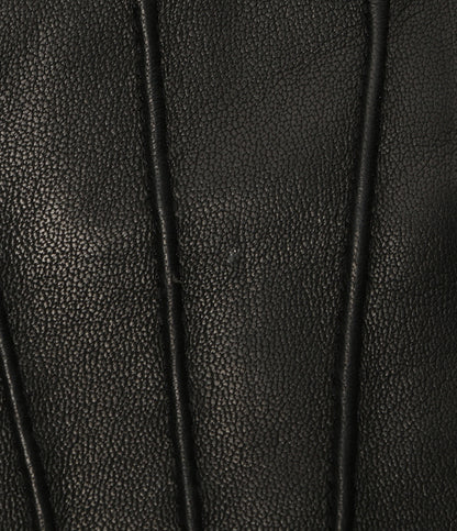美品 POLO RALPH LAUREN 手袋 ブラック ブラック カシミヤ シープスキン メンズ SIZE S ポロ・ラルフローレン