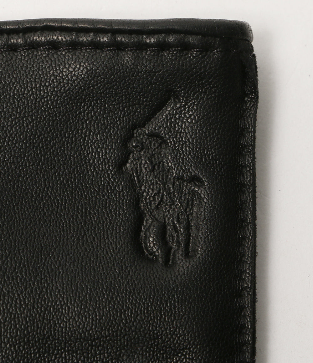美品 POLO RALPH LAUREN 手袋 ブラック ブラック カシミヤ シープスキン メンズ SIZE S ポロ・ラルフローレン