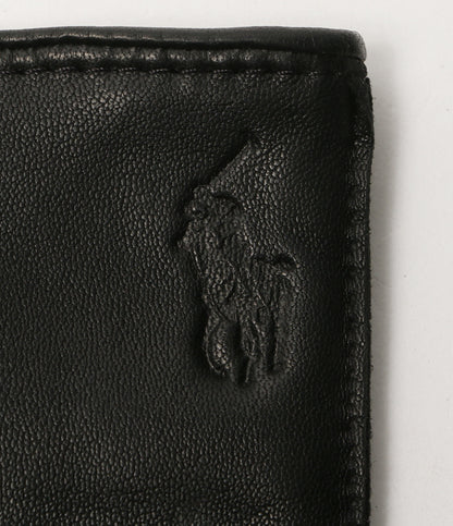 美品 POLO RALPH LAUREN 手袋 ブラック ブラック カシミヤ シープスキン メンズ SIZE S ポロ・ラルフローレン