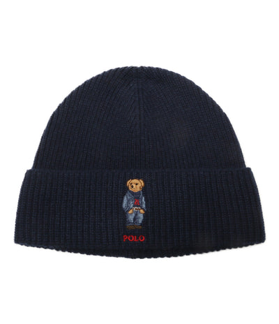 美品 POLO RALPH LAUREN ポロベア リブニット ビーニー レディース SIZE ONE ポロ・ラルフローレン