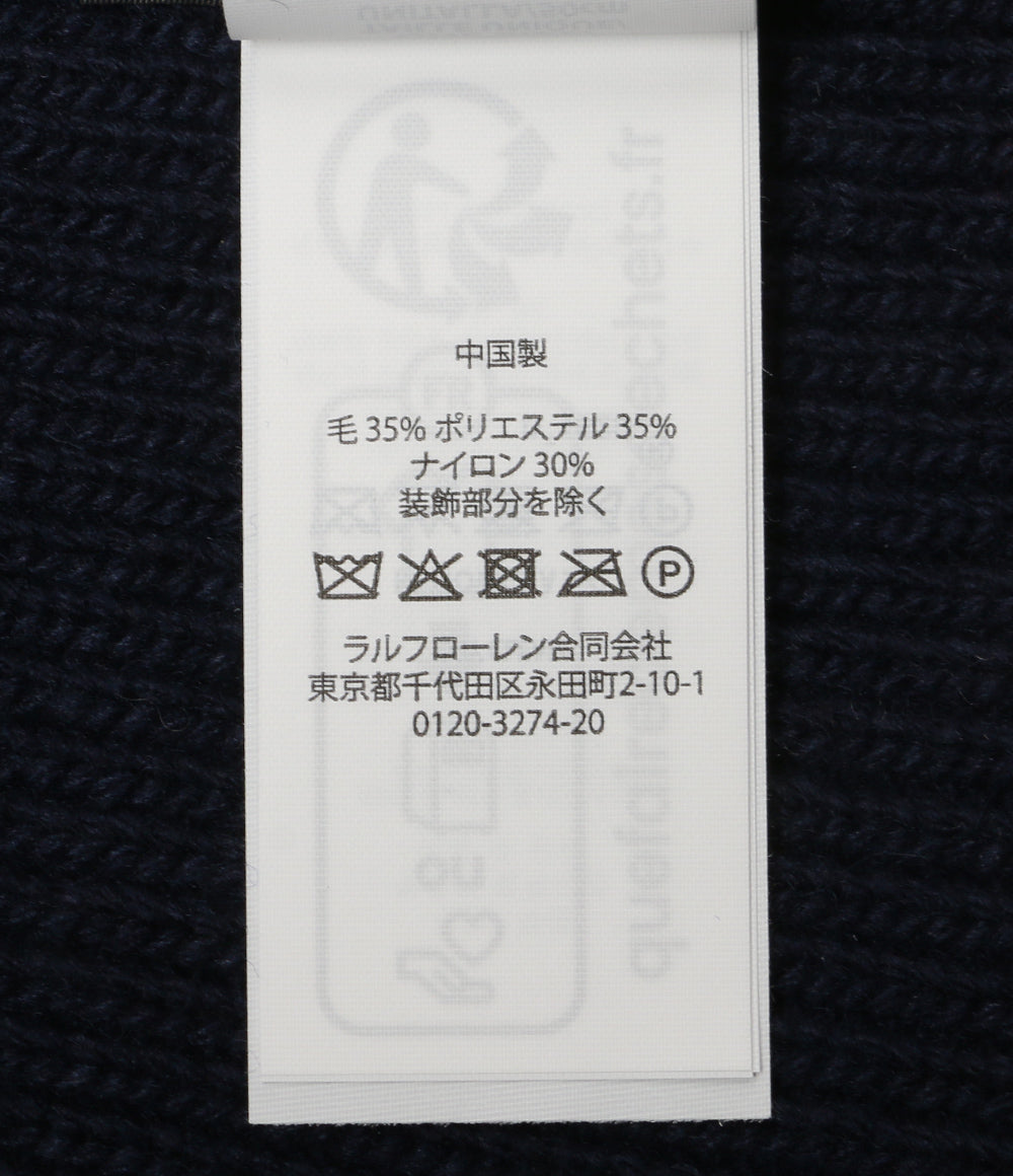 美品 POLO RALPH LAUREN ポロベア リブニット ビーニー レディース SIZE ONE ポロ・ラルフローレン
