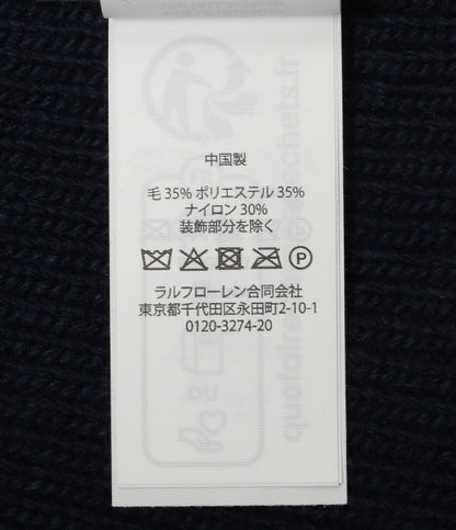 美品 POLO RALPH LAUREN ポロベア リブニット ビーニー レディース SIZE ONE ポロ・ラルフローレン