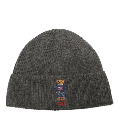 美品 POLO RALPH LAUREN ニット帽 ポロベア リブニット ビーニー レディース SIZE ONE ポロ・ラルフローレン