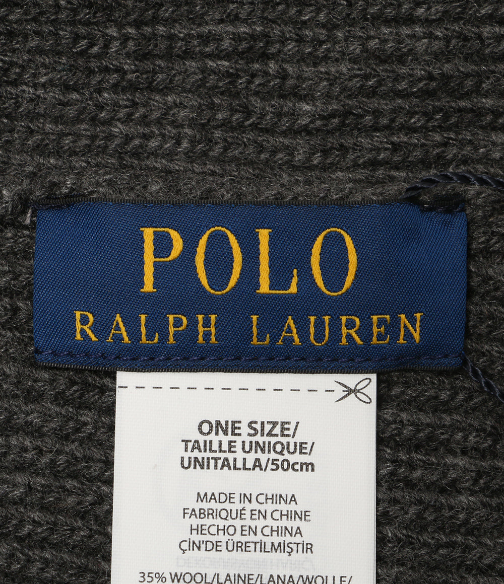 美品 POLO RALPH LAUREN ニット帽 ポロベア リブニット ビーニー レディース SIZE ONE ポロ・ラルフローレン