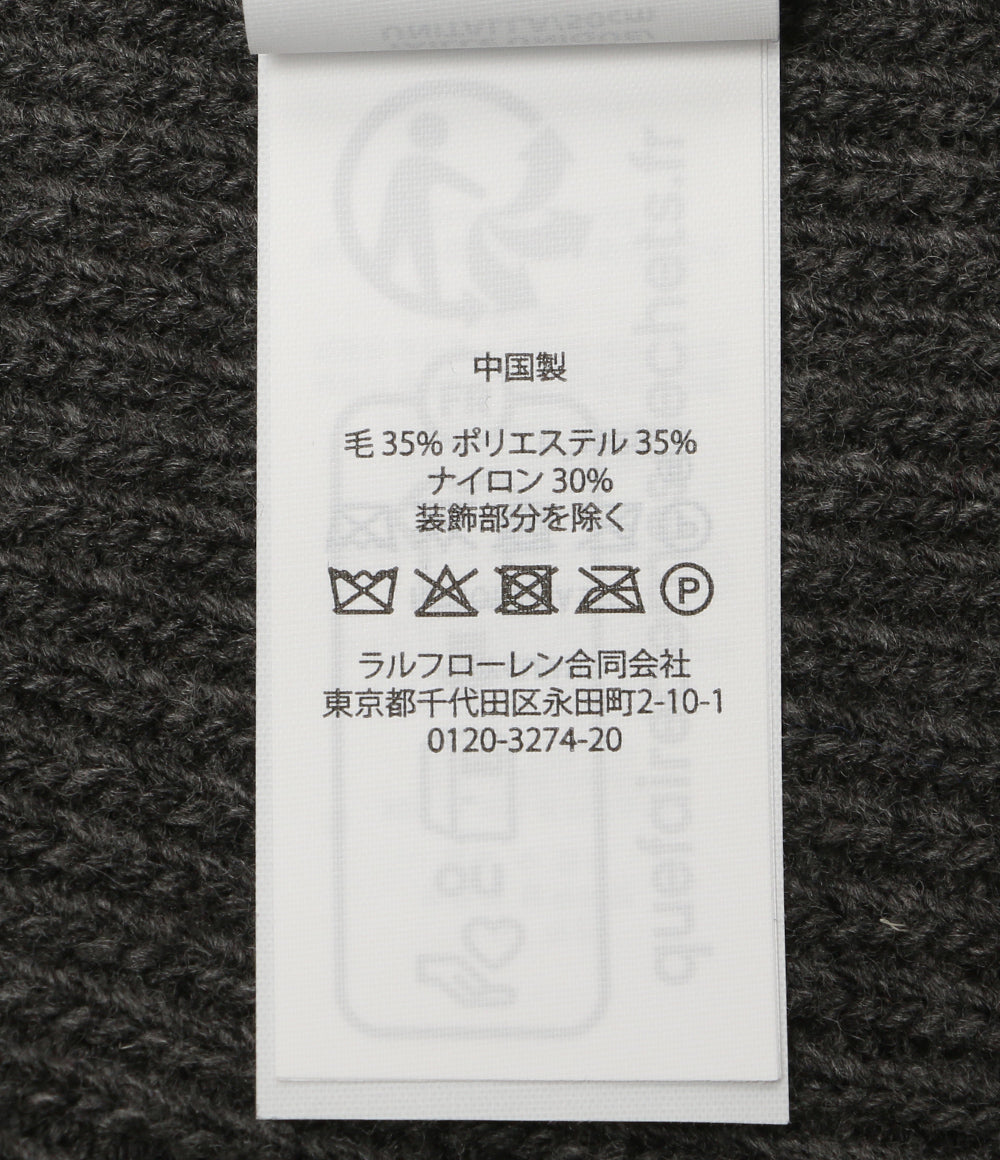 美品 POLO RALPH LAUREN ニット帽 ポロベア リブニット ビーニー レディース SIZE ONE ポロ・ラルフローレン