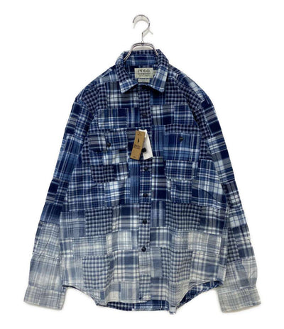 POLO RALPH LAUREN DENIM&SUPPLY DENIM&SUPPLY 長袖シャツ CLASSIC FIT OMBRE PATCHWORK INDIGO メンズ SIZE L ポロ・ラルフローレン