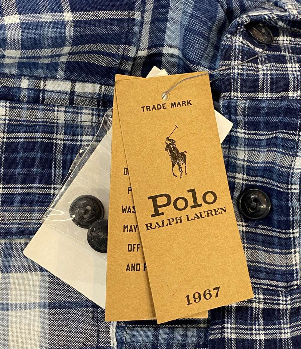 POLO RALPH LAUREN DENIM&SUPPLY DENIM&SUPPLY 長袖シャツ CLASSIC FIT OMBRE PATCHWORK INDIGO メンズ SIZE L ポロ・ラルフローレン