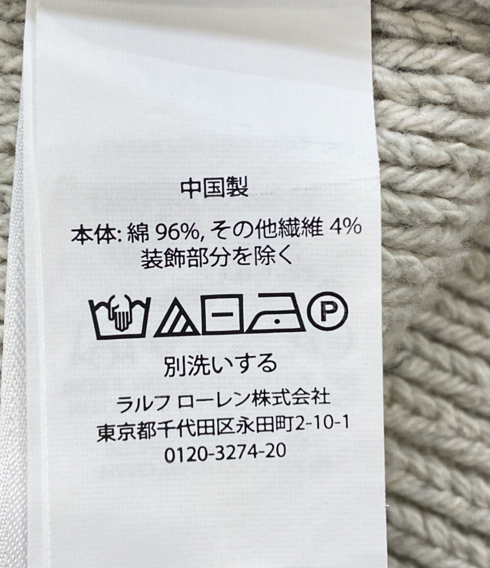 美品 POLO RALPH LAUREN カーディガン COTTON BLEND GRAPHIC CARDIGAN NAT メンズ SIZE L ポロ・ラルフローレン