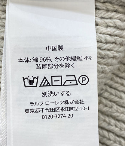 美品 POLO RALPH LAUREN カーディガン COTTON BLEND GRAPHIC CARDIGAN NAT メンズ SIZE L ポロ・ラルフローレン