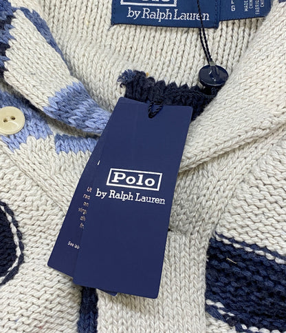 美品 POLO RALPH LAUREN カーディガン COTTON BLEND GRAPHIC CARDIGAN NAT メンズ SIZE L ポロ・ラルフローレン