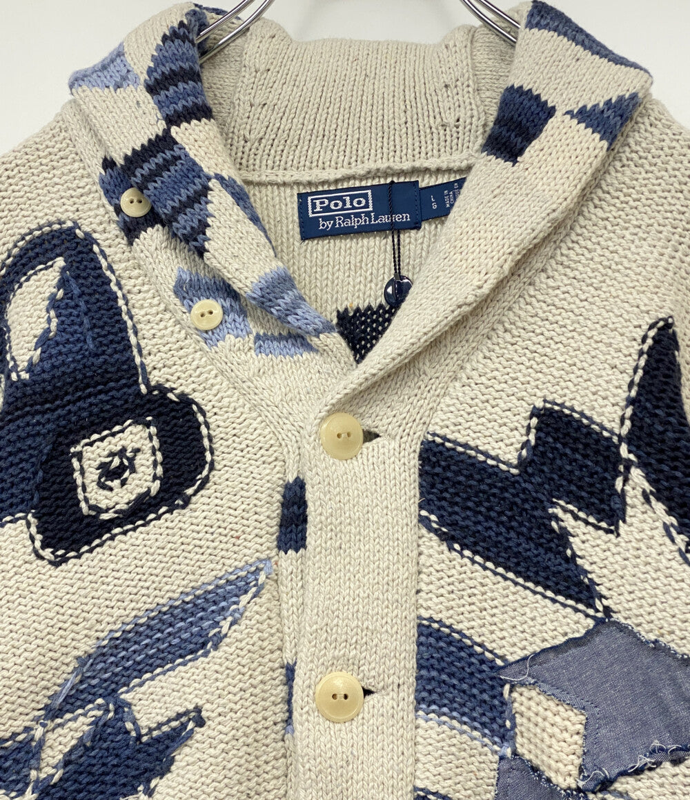 美品 POLO RALPH LAUREN カーディガン COTTON BLEND GRAPHIC CARDIGAN