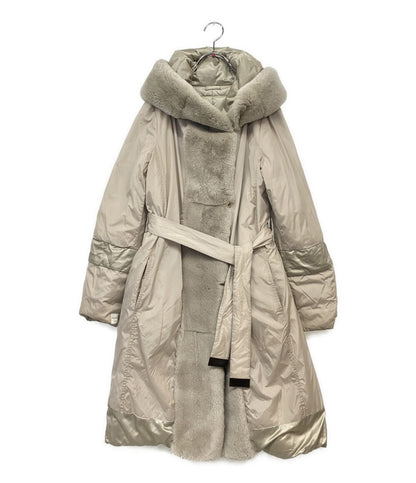 MAX MARA コート リバーシブル ダウンコート ベージュ ファー サイズ40 レディース SIZE 40 マックスマーラ
