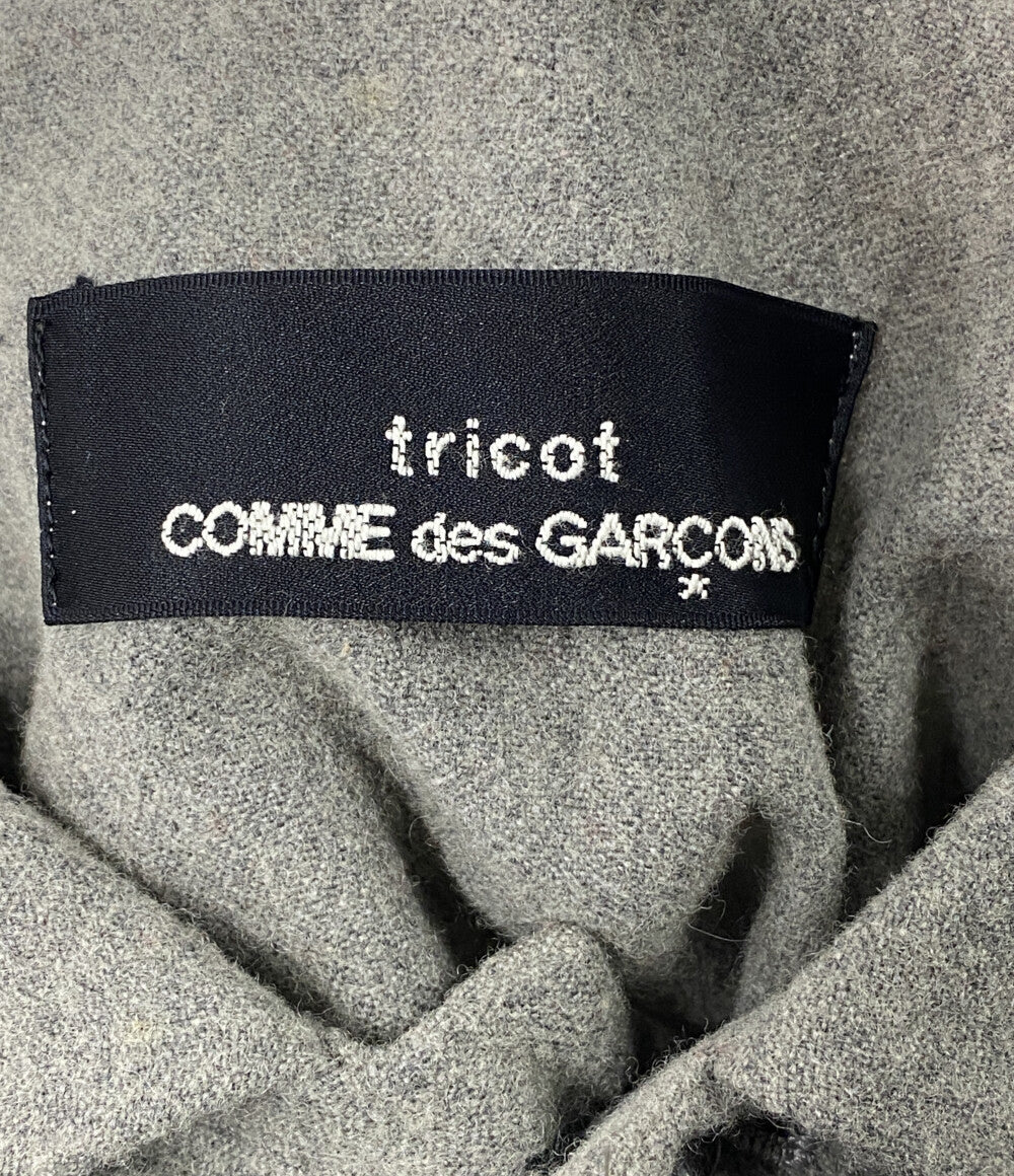 TRICOT COMME des GARCONS ウールジャケット グレー フリンジ TB-080280 レディース SIZE - トリココムデギャルソン