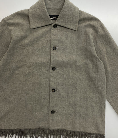 TRICOT COMME des GARCONS ウールジャケット グレー フリンジ TB-080280 レディース SIZE - トリココムデギャルソン